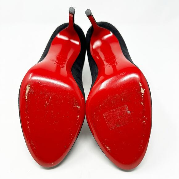 Christian Louboutin Anna May 100 Lace Ankle Boots EU 39.5 - Picture 2 of 10